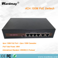 Interruptor POE de puerto de enlace ascendente doble WDM 4chs