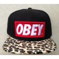 Última moda leopardo OBEY snapback ajustable factura plana tapa sombrero Venta caliente