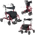 2 in 1 Folding Rollator Walkers for Elderly