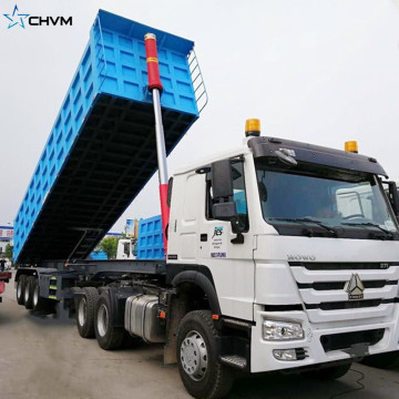 Customized 12 Wheels Hydraulic Lifting Dump Semi Trailer