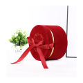 Red Velvet Ribbon Geschenkbox benutzerdefinierte runde Verpackung