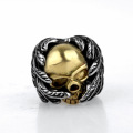Terminator skull ring stainless steel jewelry silver