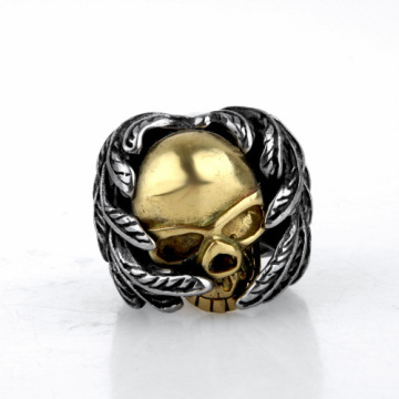 Terminator skull ring stainless steel jewelry silver