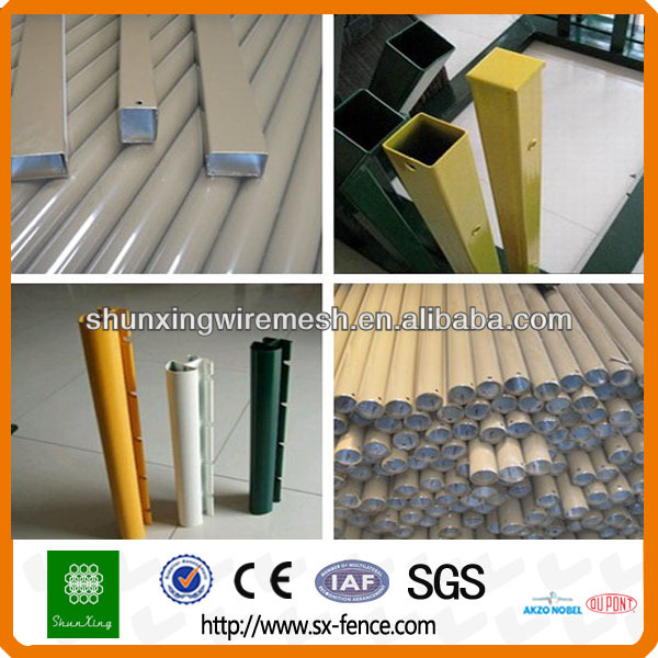 post of wire mesh fence