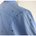 High Quality Cutting Flower polyester cotton Men Shirt