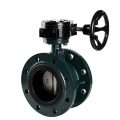 Worm gear double flanged Butterfly valve