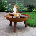 Outdoor round fire pit table