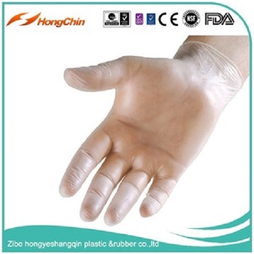 gants sans poudres de vinyle de travail enduits de PVC industriel