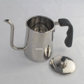 Stainless Steel Coffee Pot with Black Handle