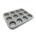 12 Cups Non-stick Flower Muffin Pan Tray