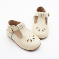 Soft leather christening baby girl party shoes