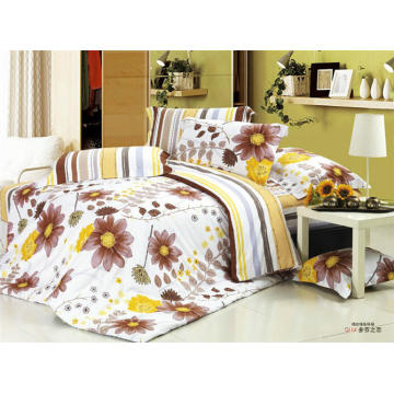 Pigmento de algodão impresso Bedsheet conjunto /Duvet Cover Defina
