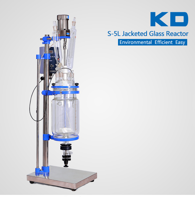 Chemical vacuum double-layer glass reactor series