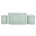 Vintage Green Enamel Canister Set