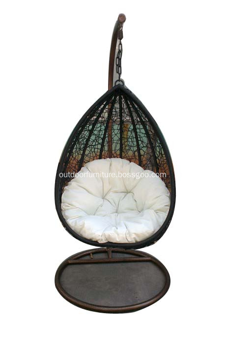 Outdoor Iron Rattan Swing Chair