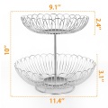 Doubles stainless steel creative fruit basket