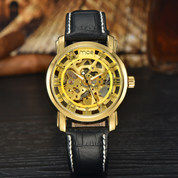 2017 automatic movement skeleton mechanical men watch