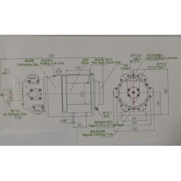 Jqhsy-1024 Remote Control Pneumatic Winch