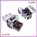 Top Acrylic Professional Nail Storage Box Zebra Nail Polish Carrying Case (SACMC092)