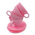 Food Grade Silicone Cup Cake Molds With Saucer