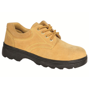 Ufa048 Cheap Suede Leather Rubbber Safety Shoes