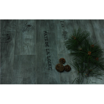 Household 8.3mm Pearl Walnut V-Grooved Waxed Edged Laminate Flooring