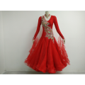 Bright red prom dress