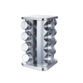 Square shape rotating spice rack pepper storage jar