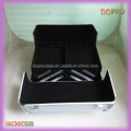 Silver Striped ABS Surface Aluminum Portable Makeup Vanity Case (SACMC028)