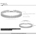 Fashion Women Zircon Couple Bracelets et Bracelets (CBR0008-B)