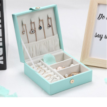 Fashion girl portable PU small jewelery storage box