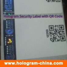 Etiquetas personalizadas del holograma de la seguridad con la impresión del código de Qr