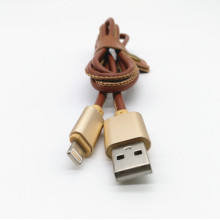 Fabrik direkt PU-Leder USB-Datenkabel für iPhone 6plus