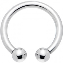 10 Gauge Internally Threaded Horseshoe Circular Barbell