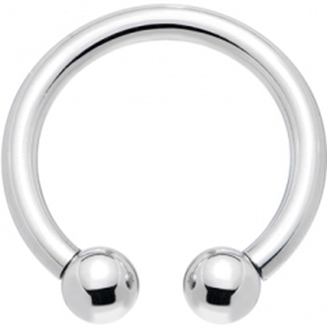 10 Gauge Internally Threaded Horseshoe Circular Barbell