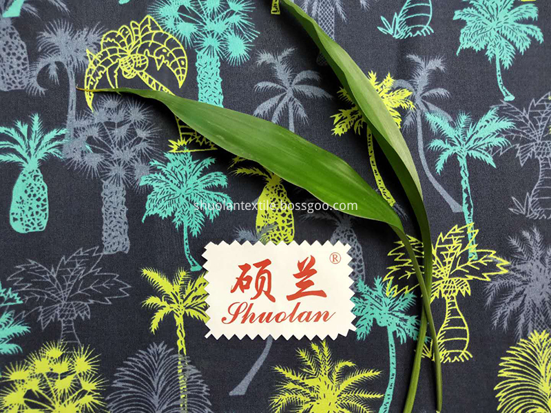 Coconut Tree Print Fabric