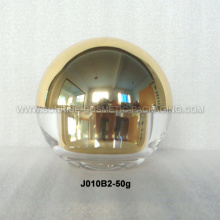 50ml Gold Metalized Acrylic Cream Jar with Ball Shape