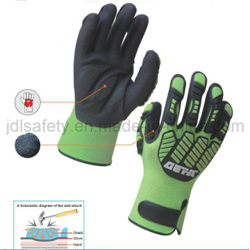 Hi-Vis Yellow Anti-Impact Work Glove with TPR (TPR9003)