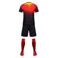 Red top soccer uniform for match training set