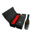 Coffret cadeau papier champagne vin en carton noir mat