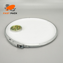 Lock ring lid for metal seal pails