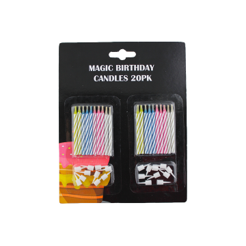 Sprial candles with Stickers