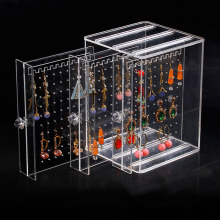 Fashion acrylic jewelry display earring storage box