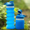 Botella de agua plegable de silicona de bolsillo de viaje para beber