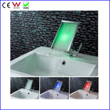 Rectangle Panel Spout Waterfall Self-Power LED Basin Faucet (FD15060F)