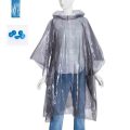 Poncho réfléchissant imperméable en plastique jetable adulte pour la pluie