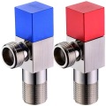 Two way single zinc alloy handle toilet brass core valve spool polish angle needle valve