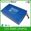 Rechargeable MSDS 12V 40ah LiFePO4 Battery Pack