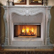 large European style white marble fireplaces