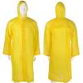 Heavy duty pvc polyester adult yellow plastic raincoat